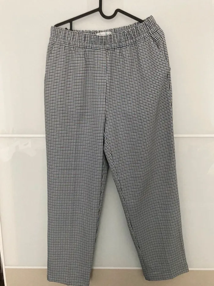 Pantalon fluide droit bleu