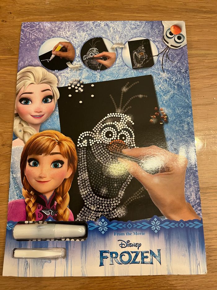 Tableau sequins Olaf reines des neiges