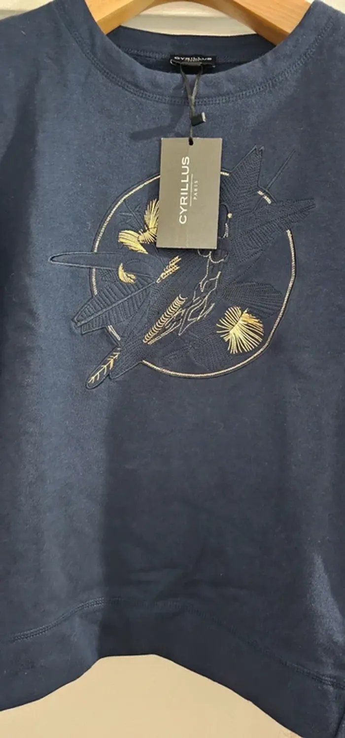 Pull Épais Doublé Polaire 100% Coton Cyrillus Taille S - photo numéro 5