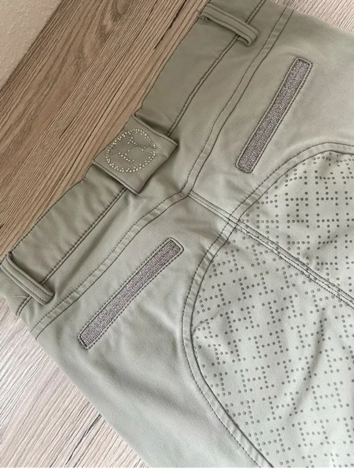 Pantalon d’équitation Harcour – Taille 32 – Vert Clair Full Grip - photo numéro 5