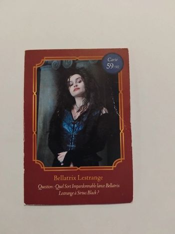 🃏 Carte Harry Potter (Auchan) - Wizarding World - Bellatrix Lestrange 59/90