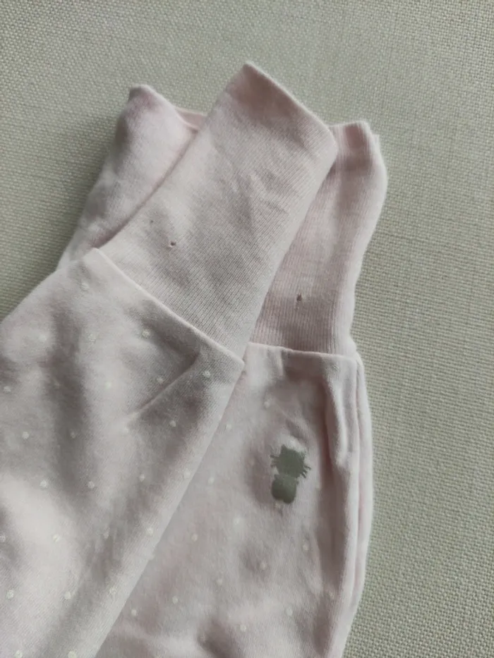 Lit petits pantalons avec pieds pour bébé fille Obaibi 3 mois - photo numéro 4