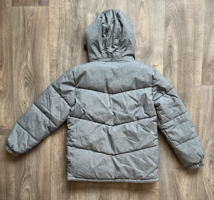 Beau blouson doudoune gris à capuche taille 12 ans Kiabi - photo numéro 4