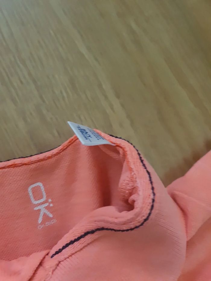 polo okaidi 8 ans orange fluo - photo numéro 2