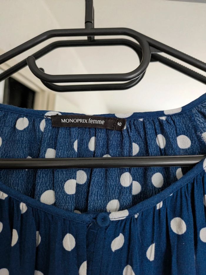 Chemise blouse bleu monoprix 40 - photo numéro 6