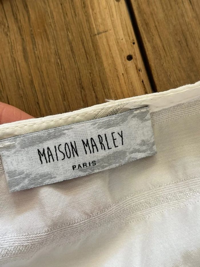 Blouse manches courtes blanche Maison Marley - photo numéro 6