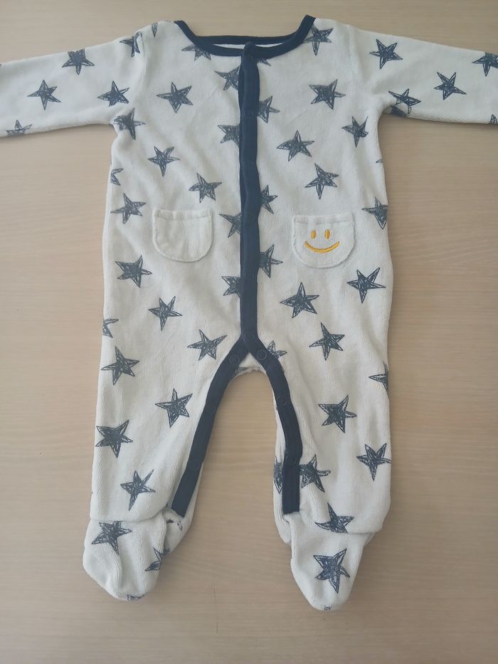 Pyjama garcon d hiver en coton taille 3 mois marque gemo - photo numéro 3