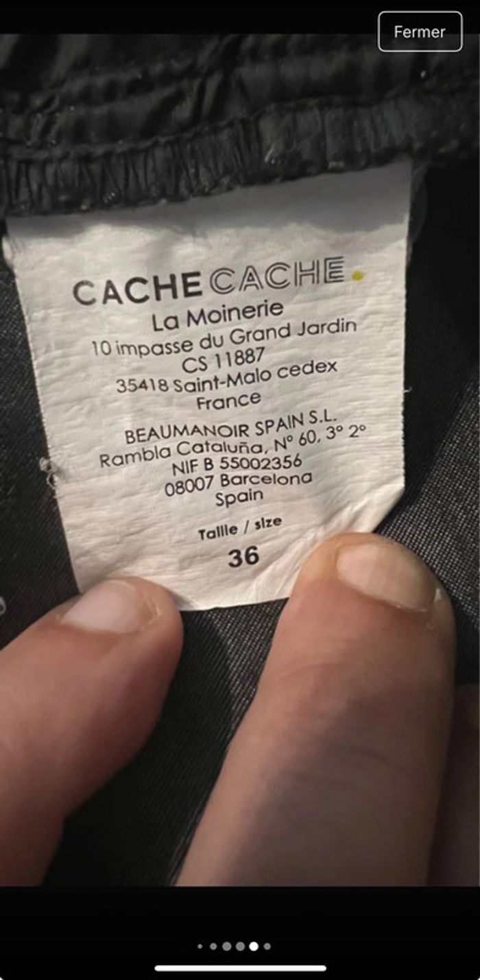 Pantalon femme coupe droite taille 36. Cache cache . En parfait état - photo numéro 6