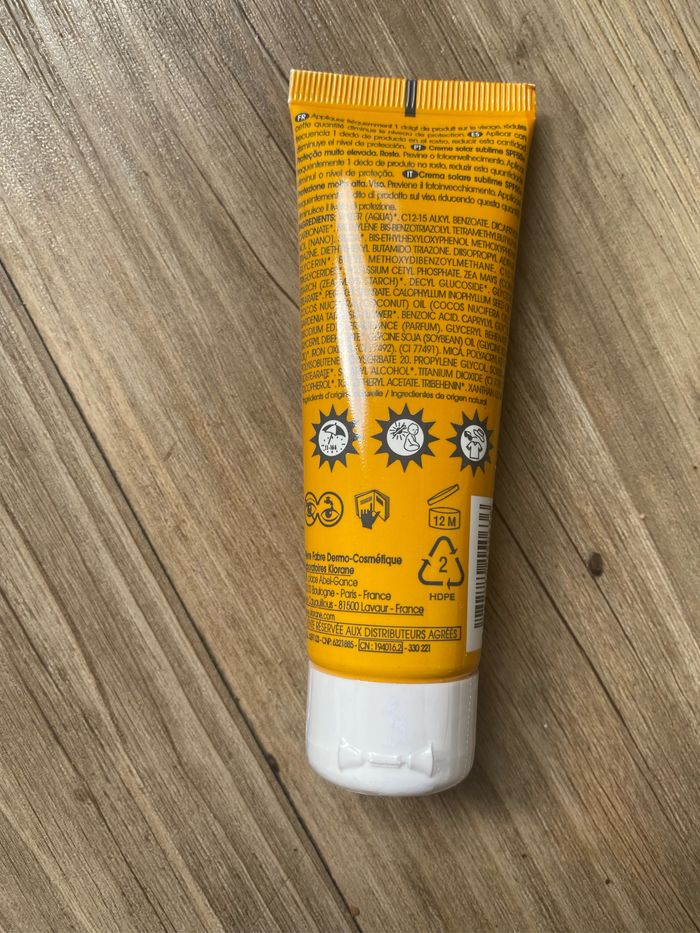Crème solaire sublime  visage spf 50 Klorane 50 ml - photo numéro 2