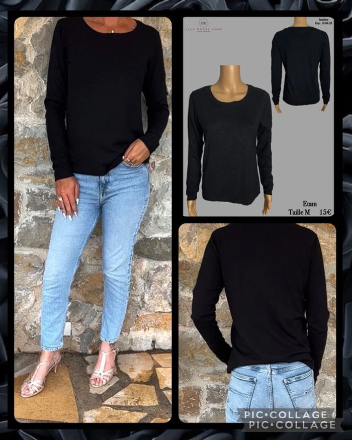 🖤 pull basic chic noir – Etam SOLDÉ -50% 🖤
