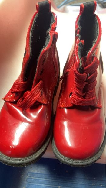 Bottines vernis rouge