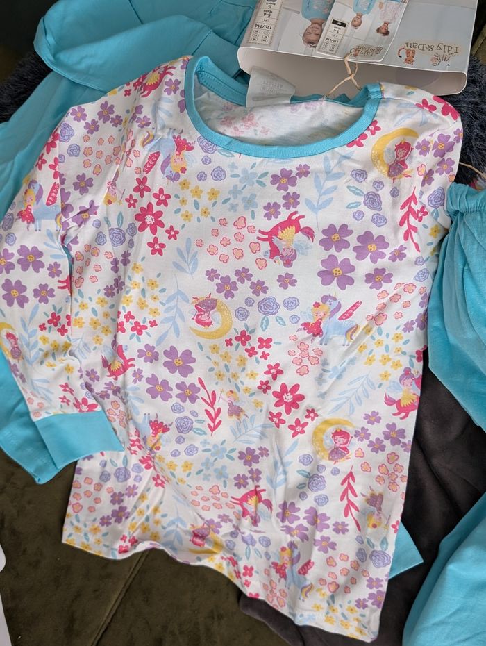 Lot de 2 pyjamas fille. Taille 5-6 ans. Neuf . Lilly &Dan. 100% coton. - photo numéro 7