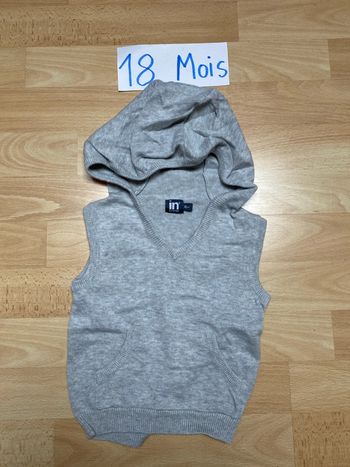 Gilet sans manches 18 mois In Extenso NEUF