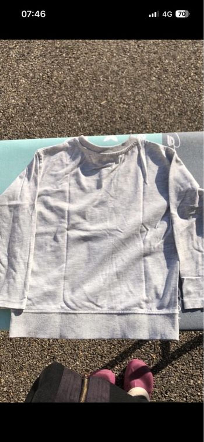 T-shirt manches longues sweat pull gris garçon 4ans okaidi - photo numéro 3