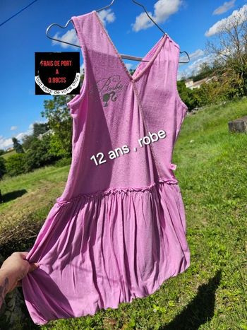 Robe rose  fille 12ans 🌸