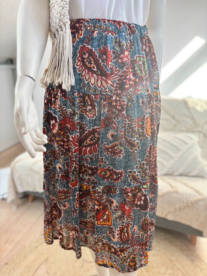 Jupe mi-longue à fleurs TU - photo numéro 4