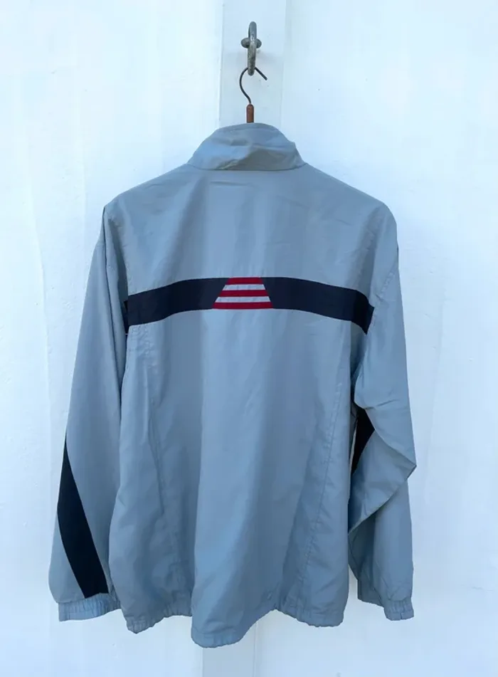 Adidas grey pink track jacket windbreaker Veste coupe-vent Mens Size XL - photo numéro 8