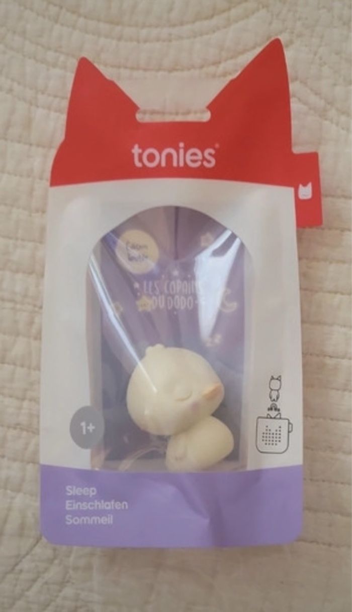 Doudou caneton tonies neuf scellé en Français