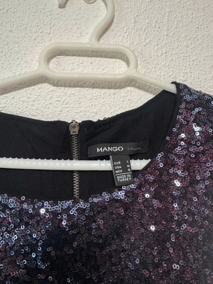 Top mango lentejuelas - photo numéro 3