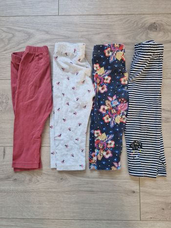 Lot de 4 leggings bébé fille 12 mois