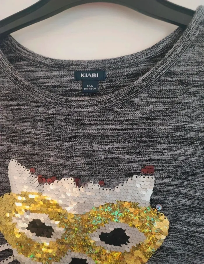 🐱 Robe fille 12 ans – motif chat à sequins 🐱 - photo numéro 2