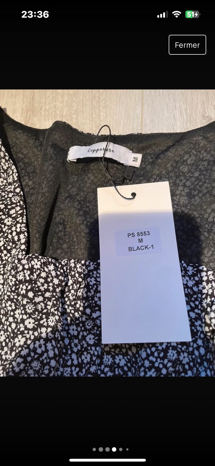 Robe mousseline à fleurs neuve taille M - photo numéro 4