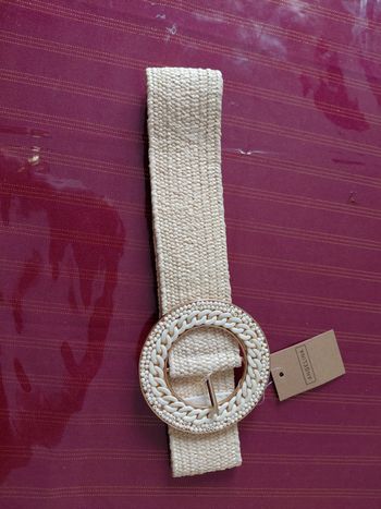 Ceinture beige élastique 