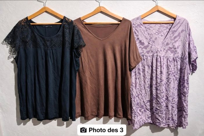 😍 lot 3 hauts taille 56