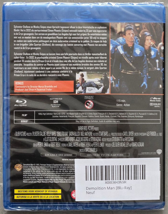 Demolition Man Blu-Ray (Version Française) neuf sous Blister - photo numéro 2