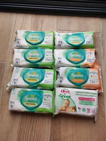 Lot de 8 Paquet de lingettes bébé
