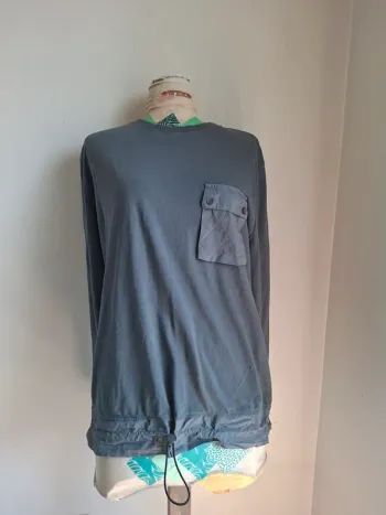 Tee-shirt gris foncé avec poche, Impérial, ML, neuf, taille L