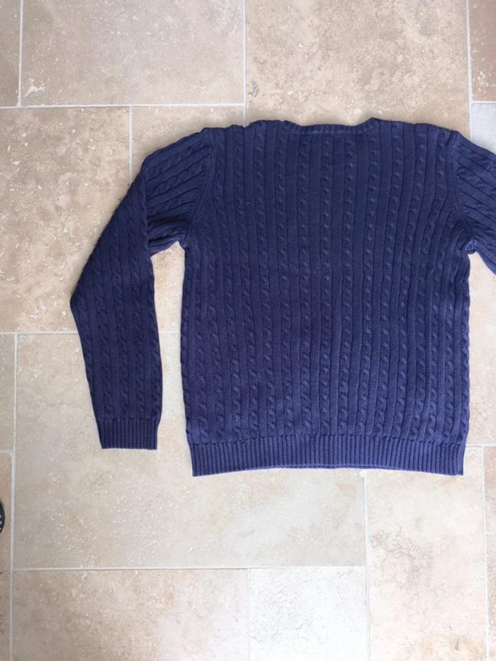 Pull torsadé femme Lauren Ralph Lauren bleu marine avec logo rouge brodé taille XL - photo numéro 14