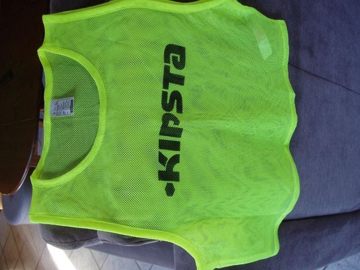 chasuble sport jaune fluo junior