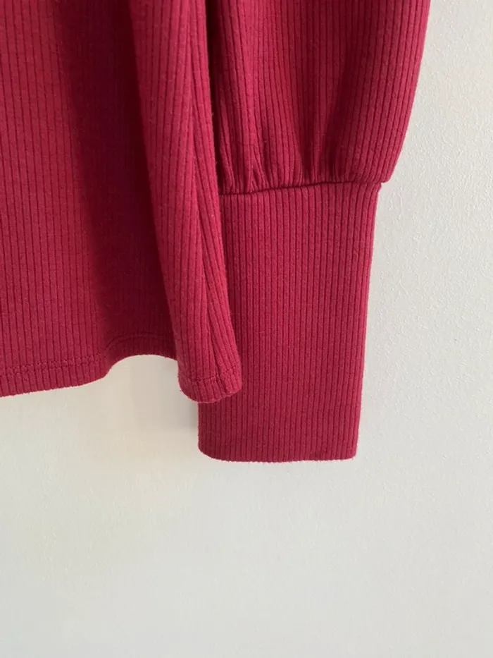 Pull à col bordeaux kiabi - photo numéro 4