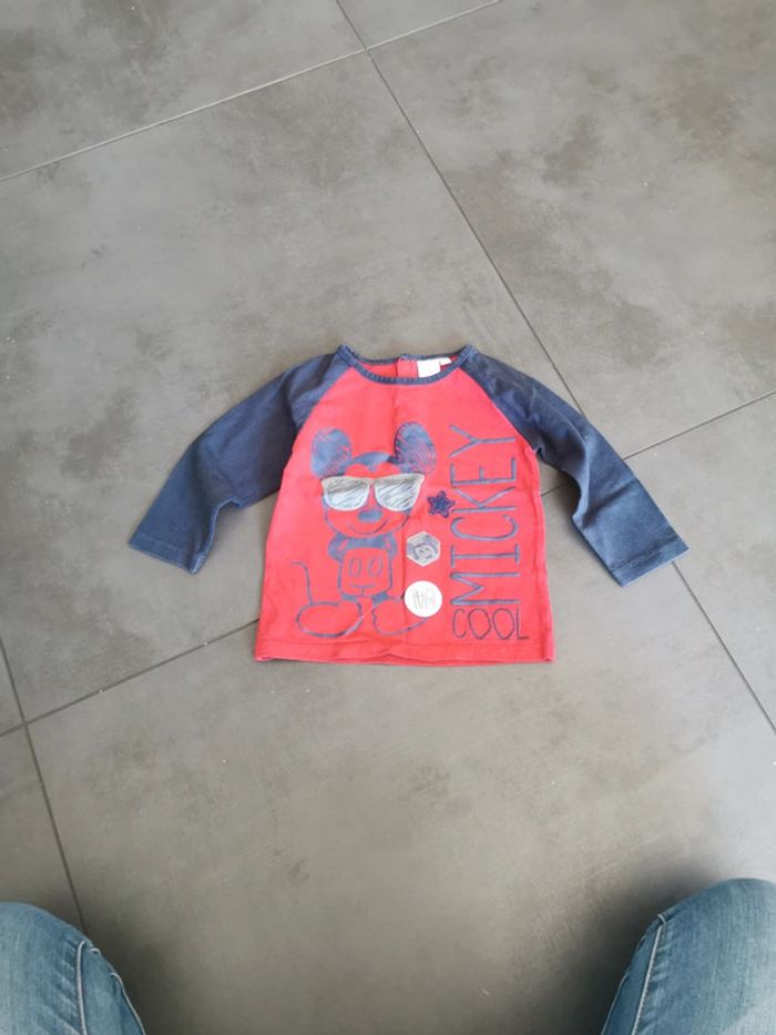 Tee-shirt manches longues Disney baby Mickey 18 mois