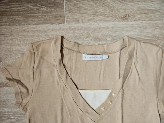 Tee-shirt marron - photo numéro 2