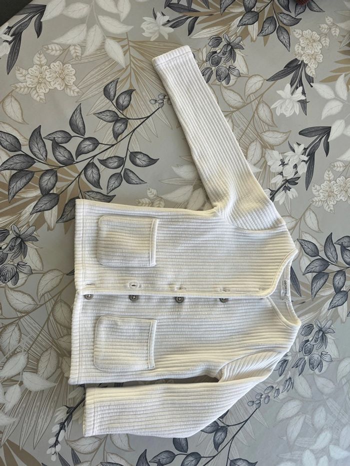Veste blanc beige 3 ans