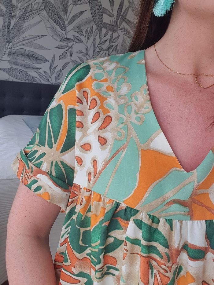 Combi-robe fluide tropicale Mexico Taille S/M - photo numéro 4