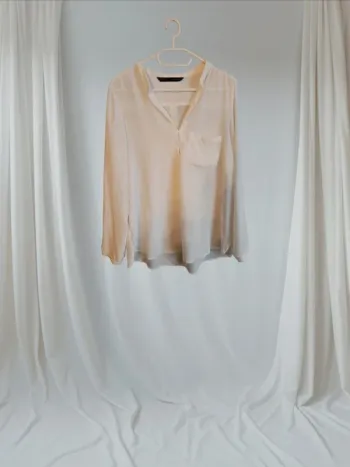 Blouse manches longues blanc taille M
