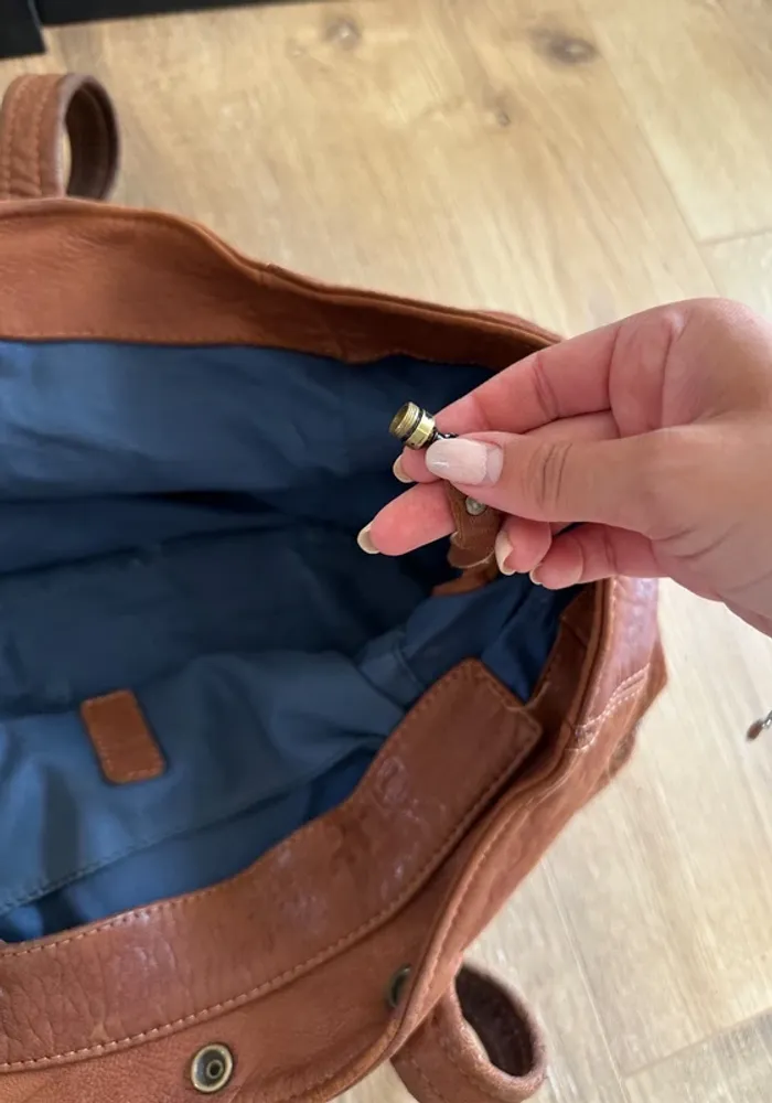Sac Billy Jérôme Dreyfuss L en cuir marron - photo numéro 9
