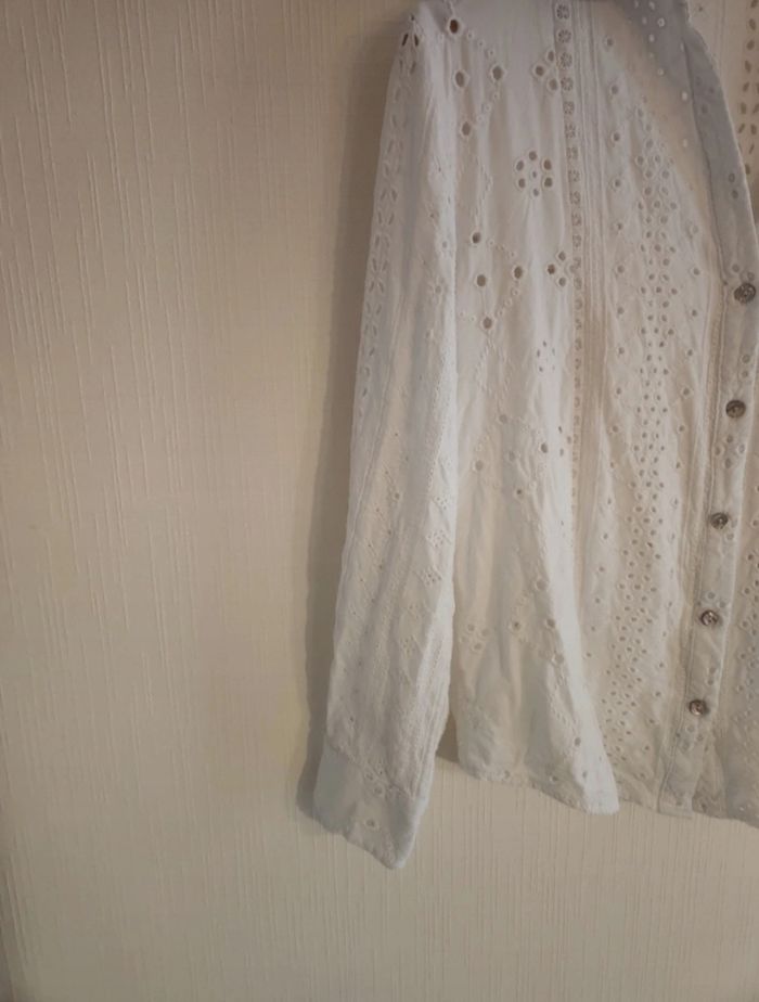 Blouse chemise Zara blanche taille S - photo numéro 4