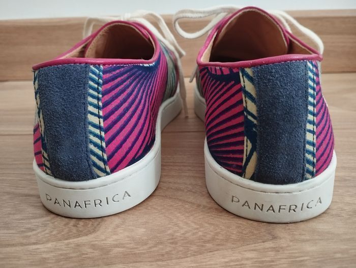 Baskets Panafrica Oasis noire et rose 36 - photo numéro 3
