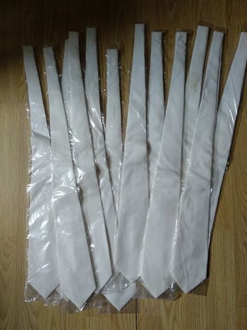 12 cravates blanches