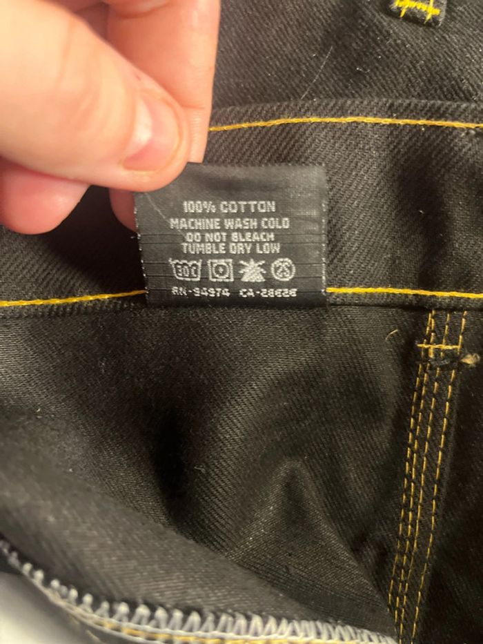 Short/Jort Stussy Black Embroidered Yellow Big Logo Back – Taille XL - photo numéro 8