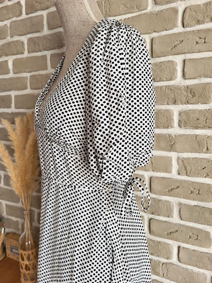 Robe blanche à pois noir H&M neuve - photo numéro 6