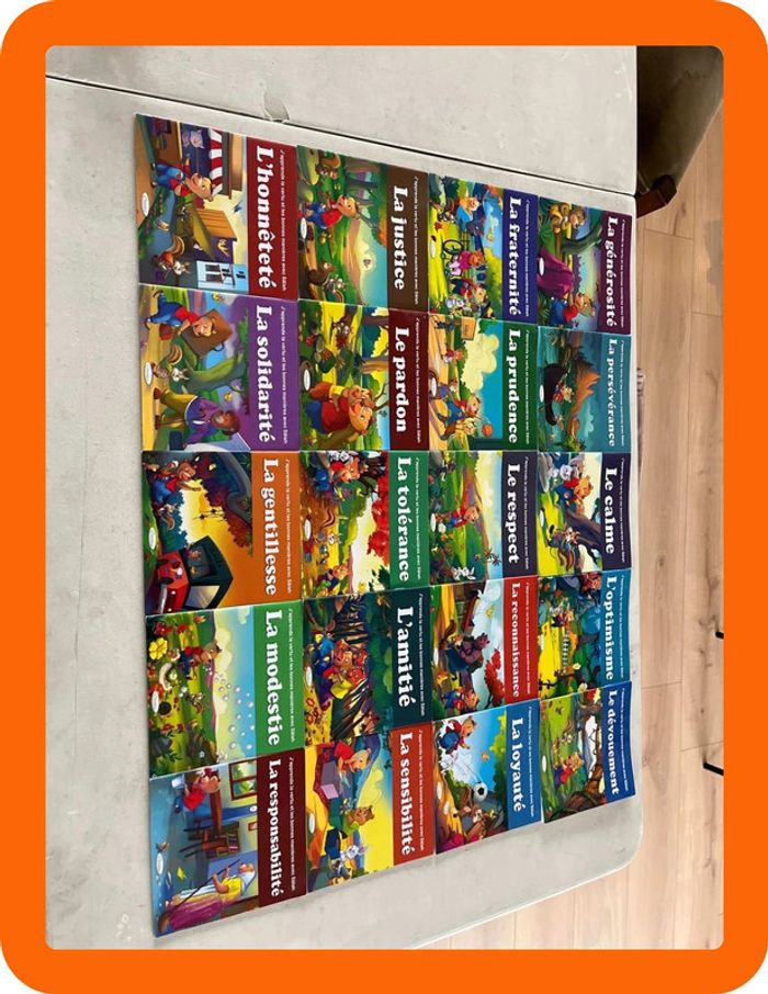 Lot de livres pour enfants sur les valeurs