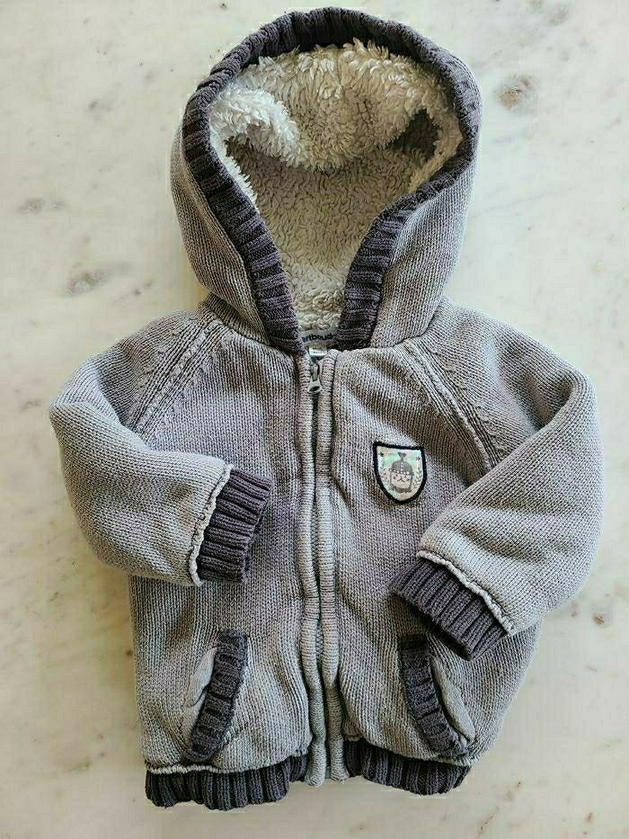 Veste fourrée grise