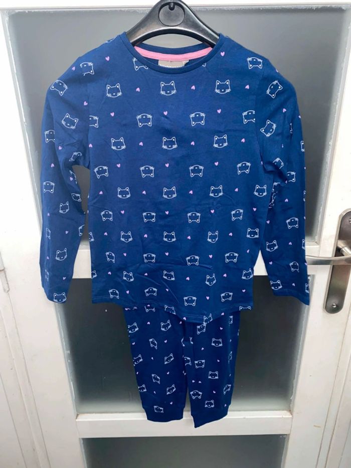Pyjama enfant 5/6 ans motif chat
