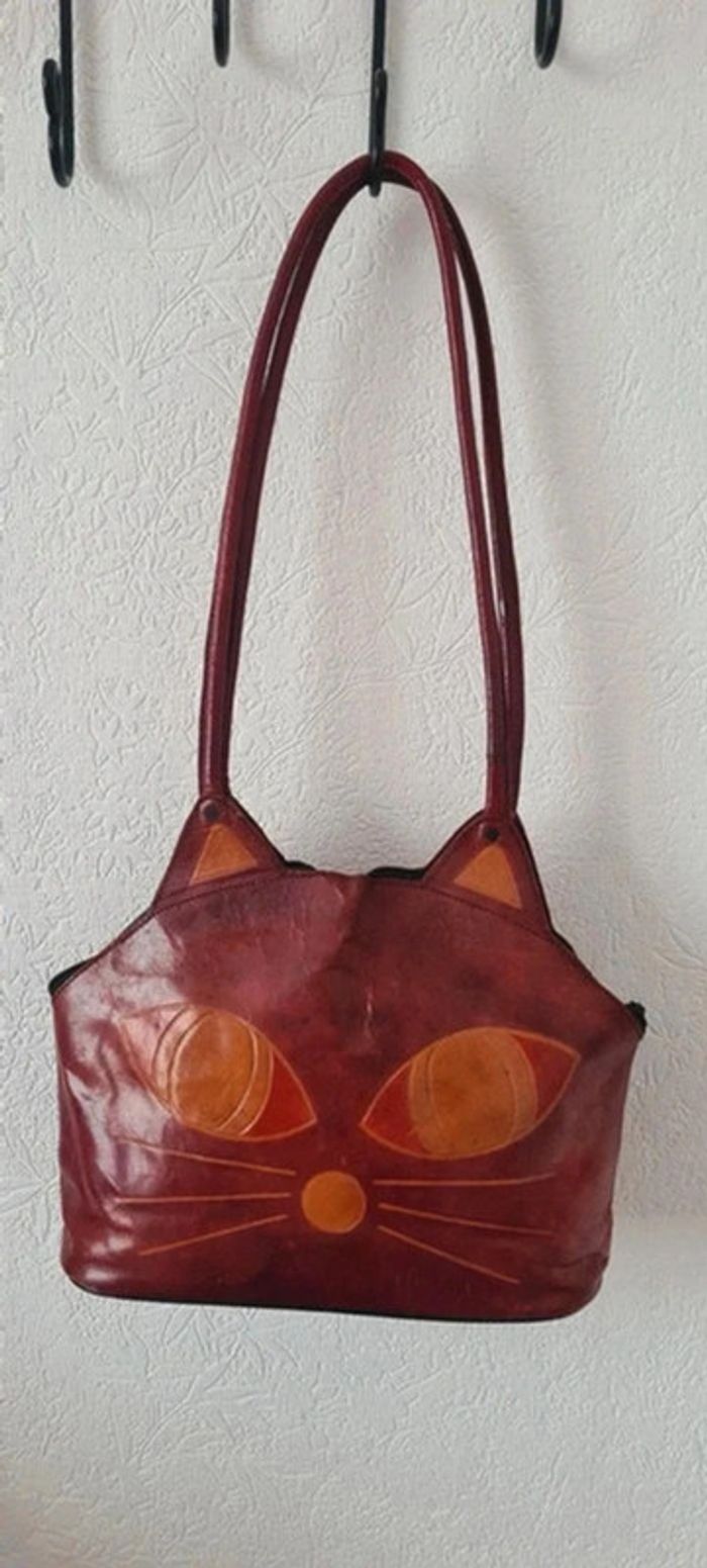 Sac porté épaule + porte monnaie assorti 100% cuir - photo numéro 2