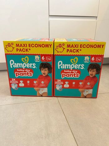 148 couches Pampers Baby Dry pants taille 6